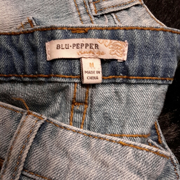 Blu-pepper stone washed denim shorts medium ladies - Picture 5 of 6